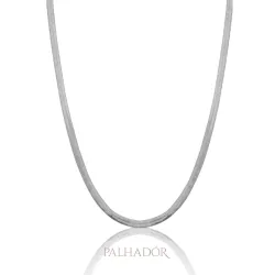 choker fita 30cm ródio branco