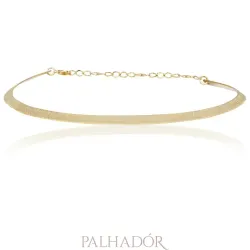 choker aro riscado ouro