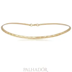 choker aro trabalhado ouro