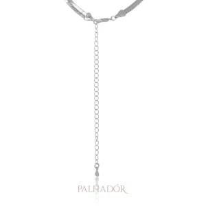 choker fita m 30cm ródio branco