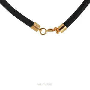 colar choker tubo ouro