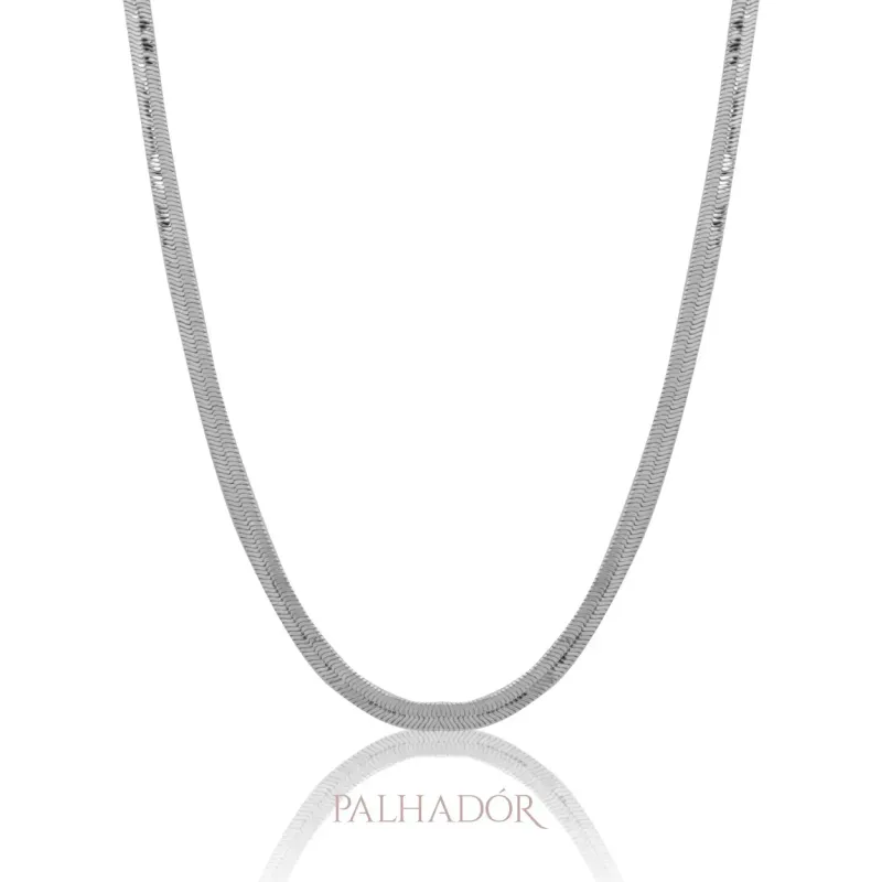 CHOKER FITA G 30CM RÓDIO BRANCO