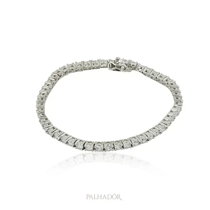 PULSEIRA RIVIERA LUXO RÓDIO BRANCO