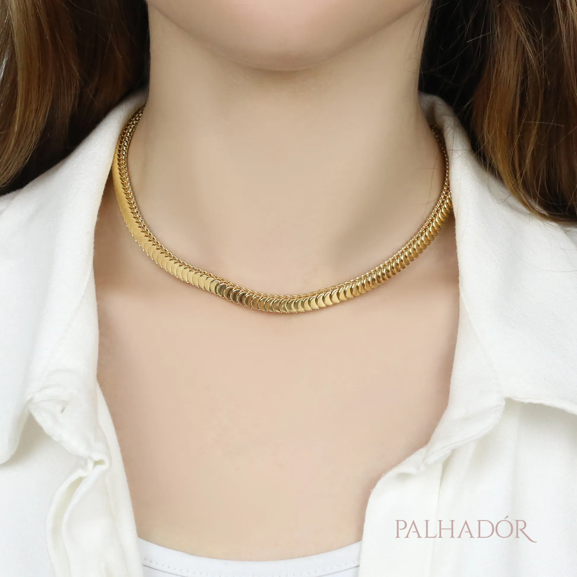 CHOKER ESCAMADA OURO