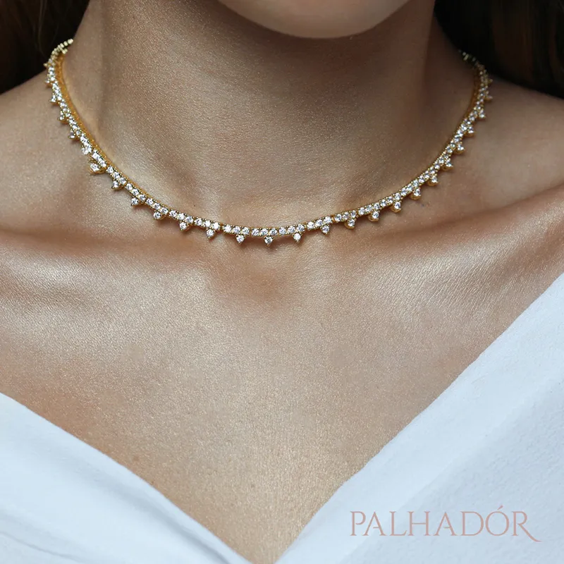 CHOKER RIVIERA LUXO 35 CM OURO