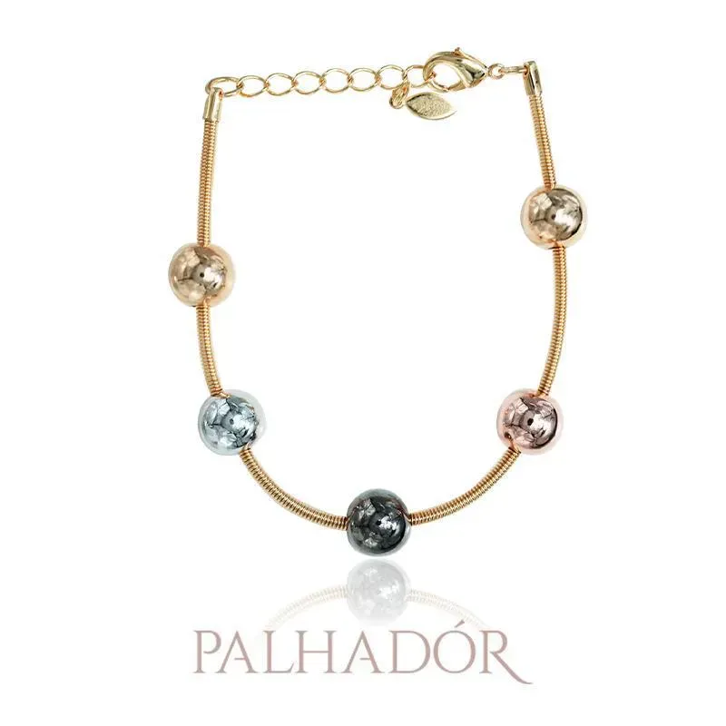 PULSEIRA BOLAS 4BANHOS OURO